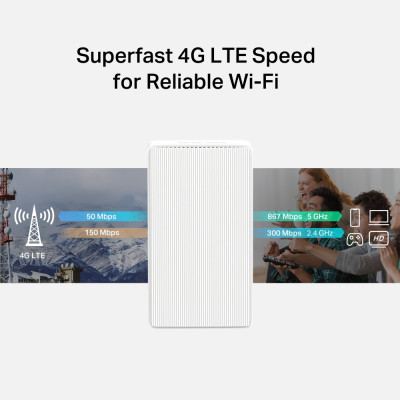 Mercusys Маршрутизатор MB130-4G AC1200, 4G/LTE, 1xFE LAN, 1xFE WAN
