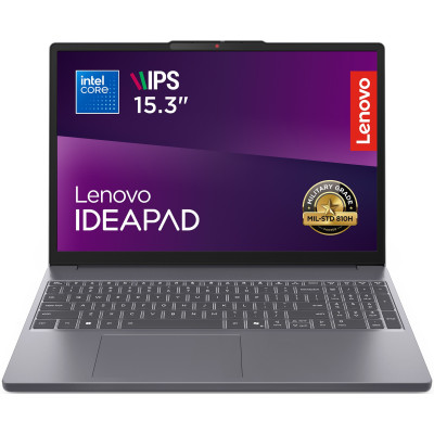 Lenovo Ноутбук Lenovo IdeaPad Slim 3-15IRU10 15.3" WUXGA AG, Intel Core 3-100U, 16GB, F512GB, UMA, DOS, сірий