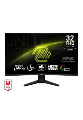 MSI Монітор 31.5" MAG 32C6 2xHDMI, DP, Audio, VA, 180Hz, 1ms, sRGB 101%, CURVED, AdaptiveSync