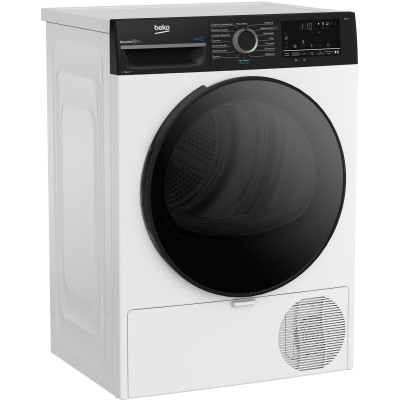 Beko Сушильна машина тепловий насос, 7кг, A++, 55см, дисплей, пара, підсвітка барабану, білий