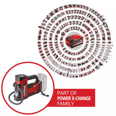 Einhell Компресор повітряний акумуляторний CE-CC 18/23 D Li - Solo, 18В, до 12л/хв, 11бар, 1.16кг без АКБ та ЗП