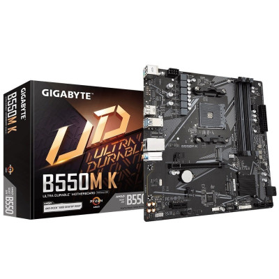 Gigabyte Материнська плата B550M_K sAM4 B550 4xDDR4 M.2 HDMI DP mATX