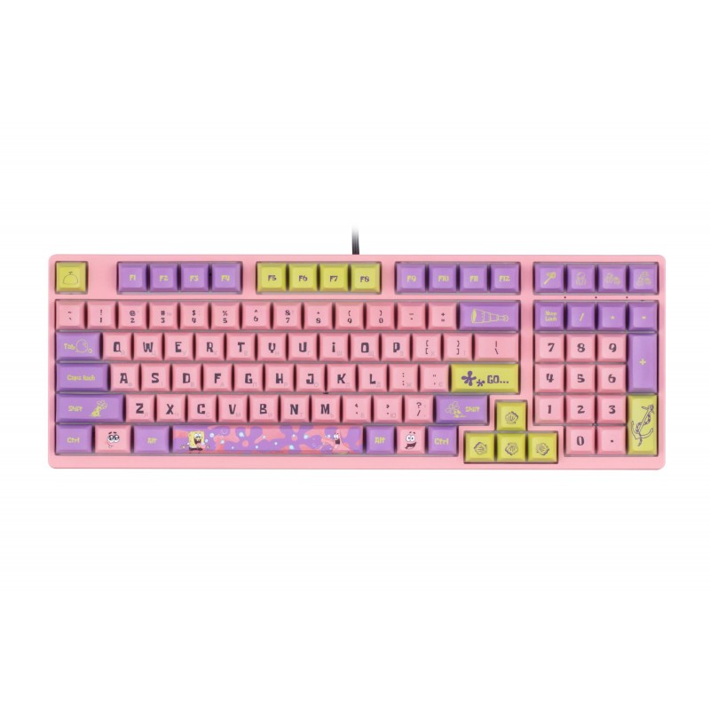 Akko Клавіатура механічна 3098S Patrick 98Key, CS Sponge, USB-A, Hot-swappable, EN/UKR, RGB, Рожевий