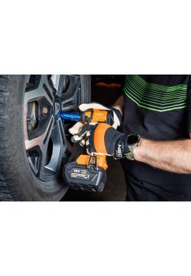 Neo Tools Гайковерт ударний Energy+ 18В безщітковий 2500об·хв 350Нм 1/2" 3 швидкості 1.1кг без АКБ та ЗП