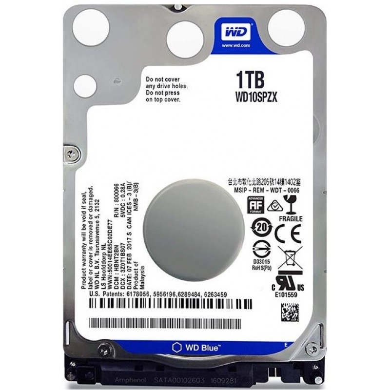 WD Жорсткий диск 1TB 2.5" 5400 128MB SATA Blue