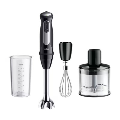 Braun Блендер заглибний MultiQuick 5 Pro, 1000Вт, чаша-600мл, винчик для збивання, чорний