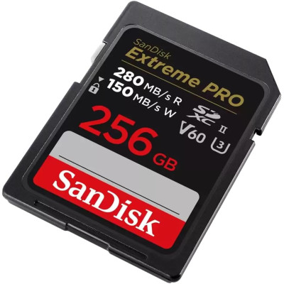 SanDisk Карта пам'яті SD 256GB C10 UHS-II U3 R280/W150MB/s Extreme Pro V60