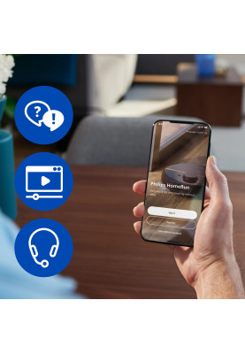 Philips Робот-пилосос Series 5000, h=29.2см, вологе прибирання, конт пил -0.26л, вода -0.27л, автон. робота до 200хв, EPA 10, чорний