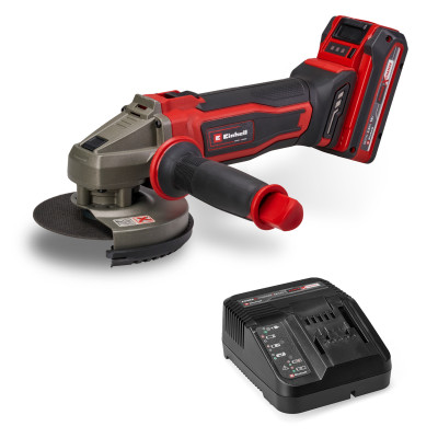 Einhell Шліфмашина кутова акумуляторна TE-AG 18/125-2 Li 1x4.0 Ah, PXC, 18В, акумулятор 4 Аг, 125 мм, 8500 об/хв, 2.32 кг