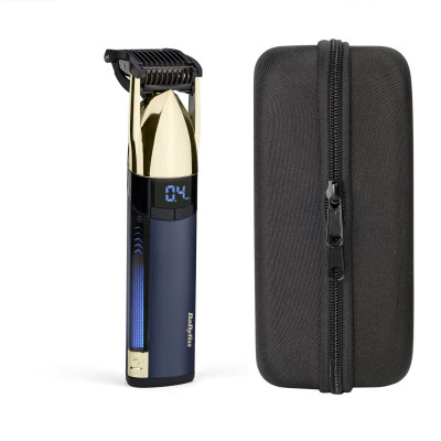 BaByliss Тример Super-X Metal Series Navy&Gold Edition, для голови, вусів та бороди, акум., насадок-1, кейс, сталь, синє-золотий