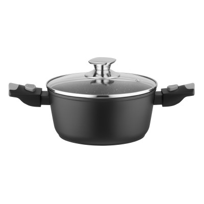 ARDESTO Каструля зі скляною кришкоюGemini Bari, 2.5л, алюміній, чорний