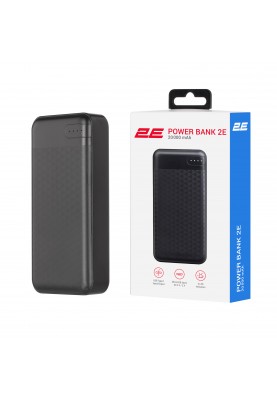 2E Портативний зарядний пристрій 20000mAh, PD+QC 3.0 18W, black