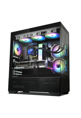 Zalman Корпус Chronix без БР, 1xUSB3.0, 1xUSB2.0, 1x Type C, 2x120мм ARGB Reverse, 1x120мм ARGB, VGA 410мм, LCS ready, TG Side/Front Panel, ATX, чорний
