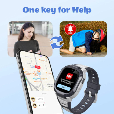 Mibro Дитячий годинник-телефон P6, 1.4", 240x280, GPS, 2MP, 900мА·год, 2АТM, синій