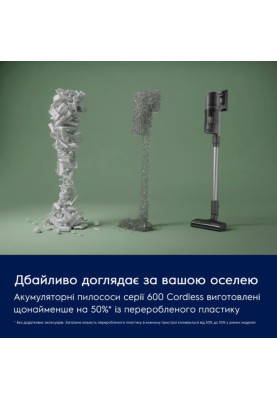 Electrolux Пилосос безпровідний, вологе прибирання, конт пил -0.5л, автон. робота до 50хв, вага-2.49кг, НЕРА12, 5 насадок, синій