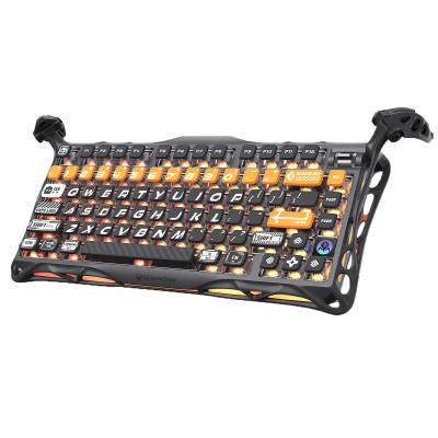 GravaStar Клавіатура механічна Mercury K1 Pro 80keys, GravaStar x Kailh Speedy Mint, BT/WL/USB, RGB, CyberFlare