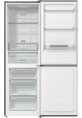 Gorenje Холодильник з нижн. мороз. камерою 185х60х60см, 2 двері,203(99)л, А++, Total NF, зона св-ті, зовн. диспл, нерж