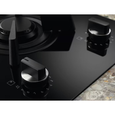 Electrolux Варильна поверхня комбінована (2 газ + 3 інд), 90см, розширена зона, чугун, чорний