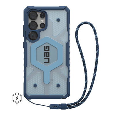 UAG Чохол+ремінець для Samsung Galaxy S25 Ultra, Pathfinder Clear with Magnet Bundle, Blues Lanyard