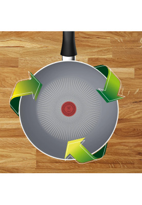 Tefal Сковорода ВОК Halo, 28см, алюміній, бакеліт, сірий