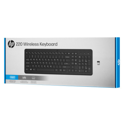HP Клавіатура мембранна 220, 104key, WL, EN/UK, чорний HP Клавіатура мембранна 220, 104key, WL, EN/UK, чорний
