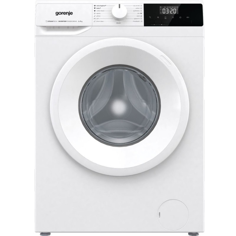 Gorenje Пральна машина фронтальна, 7кг, 1200, A, 43,5см, дисплей, пара, інвертор, білий