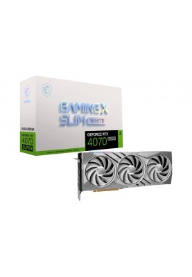 MSI Відеокарта GeForce RTX 4070 SUPER 12GB GDDR6X GAMING X SLIM WHITE