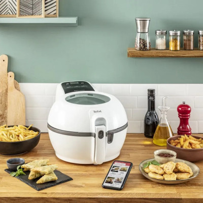 Tefal Мультипіч ActiFry Extra, 1500Вт, чаша-1,2л, механічне керув., підкл. до смартфону, авто перемішування, пластик, білий