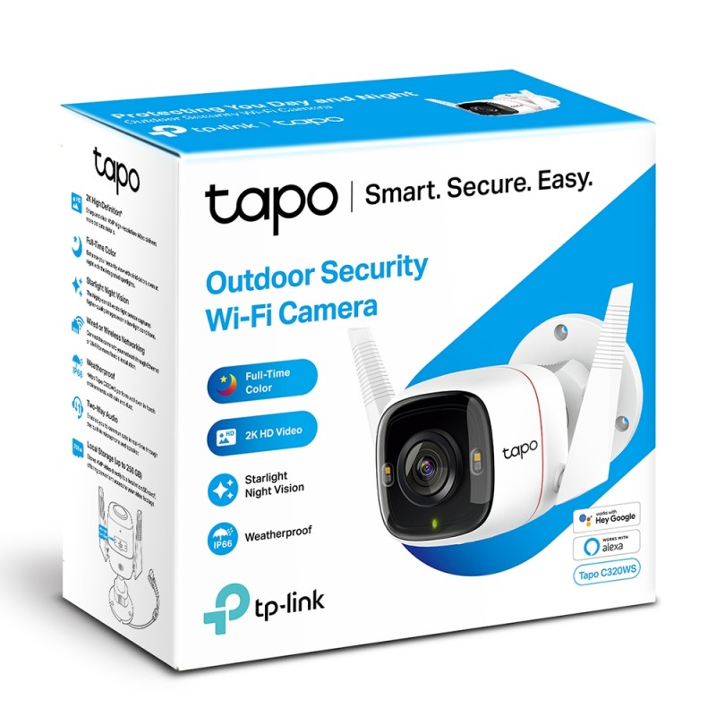 TP-Link IP-Камера Tapo C320WS 4MP N300 1xFE microSD outdoor