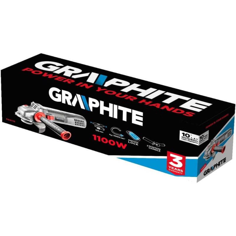 Graphite Шліфмашина кутова 125мм 1100Вт 11000об·хв 2.7кг