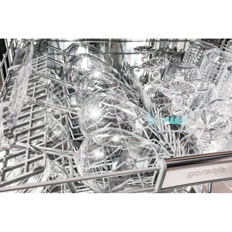 Gorenje Посудомийна машина, 16компл., A+++, 60см, дисплей, 3 кошика, AquaStop, сірий