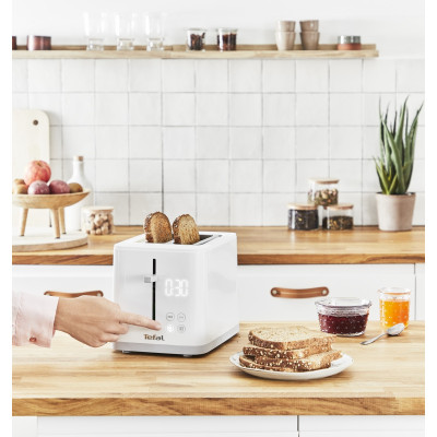 Tefal Тостер SENSE, 850Вт, пластик+нерж, LED дисплей, білий Tefal Тостер SENSE, 850Вт, пластик+нерж, LED дисплей, білий