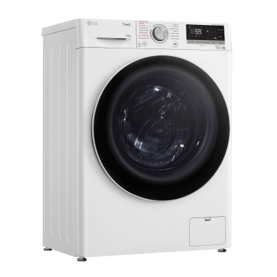 LG Пральна машина фронтальна, 8,5кг, 1200, A+++, 48см, дисплей, пара, інвертор, білий