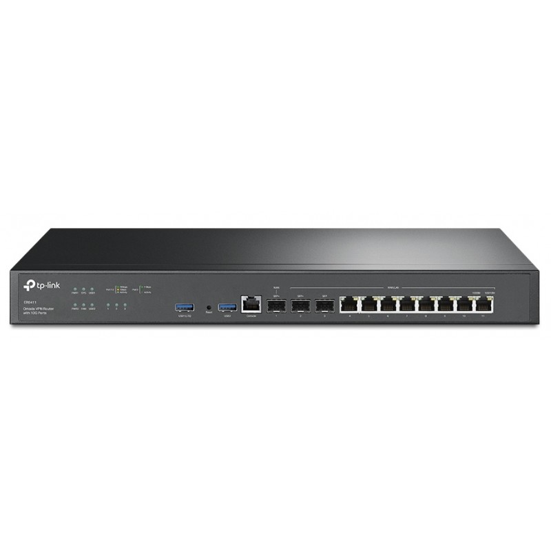 TP-Link Мультисервісний маршрутизатор ER8411 8xGE LAN/WAN 1xGE WAN/LAN 2x10GE SFP+ WAN/LAN 2xUSB