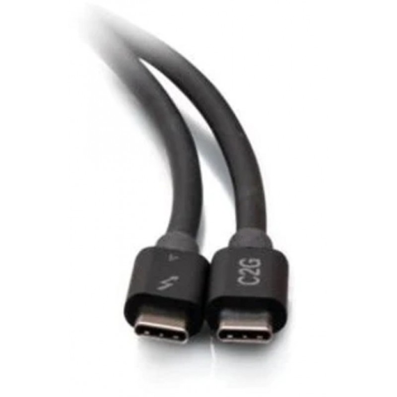 C2G Кабель USB-C Thunderbolt 4 0.8м 40Гбс Чорний