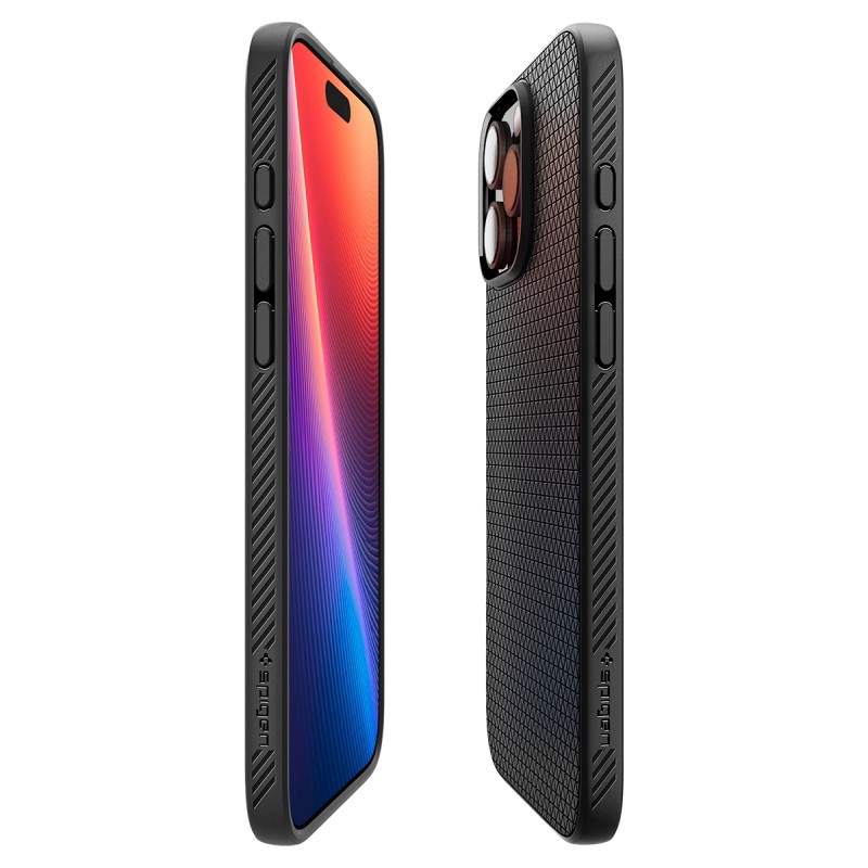 Spigen Чохол для iPhone 16 Pro, Liquid Air, Matte Black