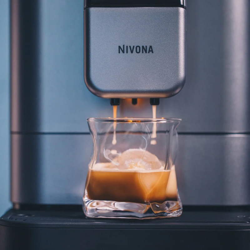 Nivona Кавомашина Nivona CafeRomatica, 1.8л, зерно+мелена, автомат.капуч, дисплей, авторецептів -9, пригот, холодної кави, перлинно-блакитний