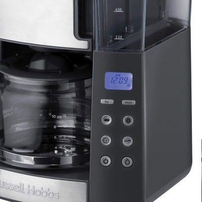 Russell Hobbs Кавоварка Russell Hobbs крапельна Grind and Brew, 1.25л, мелена, LED-дисплей, чорно-метал