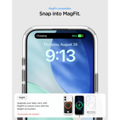 Spigen Чохол Spigen для iPhone 17, Ultra Hybrid S MagFit, Clear White