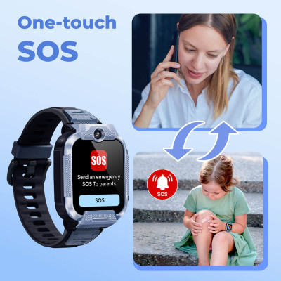 Mibro Дитячий годинник-телефон Z5, 1.69", 240x280, GPS, 2MP dual, 900мА·год, 2АТM, синій