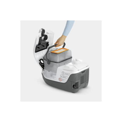 Karcher Пилосос миючий DS 6 Plus, 650Вт, вода -2 л, НЕРА, білий Karcher Пилосос миючий DS 6 Plus, 650Вт, вода -2 л, НЕРА, білий