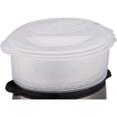 Russell Hobbs Пароварка Cook&Home 800Вт, чаша-3/3/3л, резервуар для води -1л, механічне керування, 3 яруси, метал/пластик, чорний