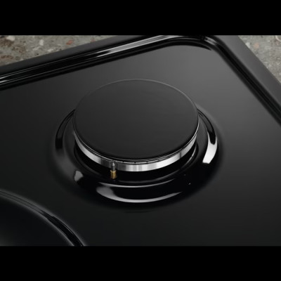 Electrolux Варильна поверхня газова Rococo, 60см, чугун, чорний матовий