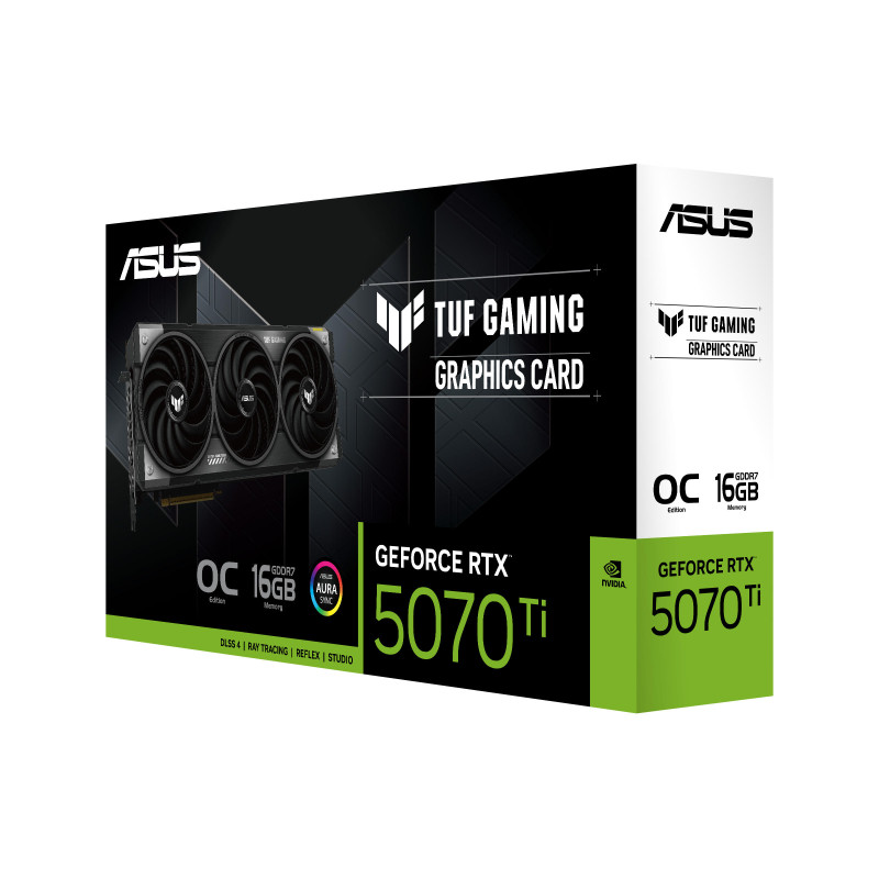 ASUS Відеокарта GeForce RTX 5070 TI 16GB GDDR7 OC TUF-RTX5070TI-O16G-GAMING