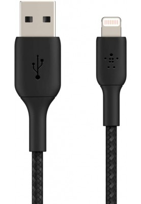 Belkin USB-A - Lightning, BRAIDED[CAA002BT1MBK]