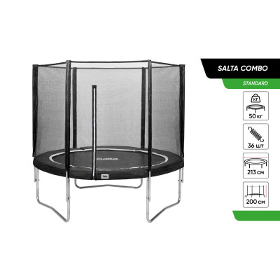 Salta Батут COMBO круглий 213 см Black