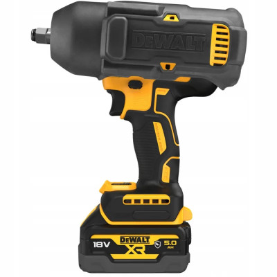 DeWALT Гайковерт ударний акумуляторний  XR Li-Ion 18В акб 2х5А·год 1898Нм 2300об/хв 2200уд/хв 1/2" гумовий чохол, ЗП 2.9кг