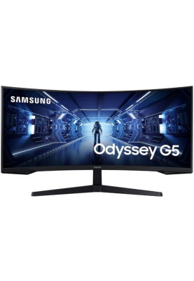 Samsung Монітор 34" Odyssey G5 C34G55TWW D-Sub, 2xHDMI, DP, VA, 3440x1440, 21:9, 165Hz, 1ms