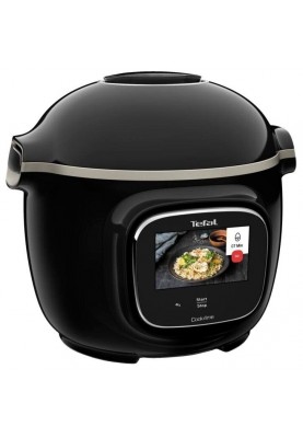 Tefal Мультиварка скороварка Cook4me Touch, 1600Вт, чаша-6л, сенсорне керування, 13 програм, управл. смартф., метал, пластик, чорний