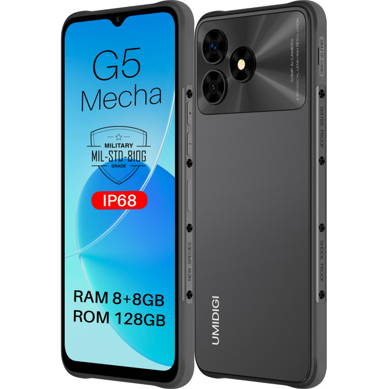 UMIDIGI Смартфон G5 Mecha (RP08) 6.6" 8/128ГБ, 2SIM, 6000мА·год, сірий